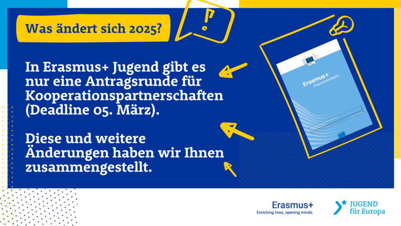 Erasmus+ Jugend: Was ist neu in 2025?