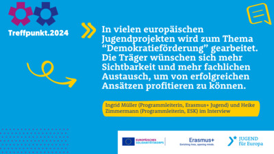 Treffpunkt.2024: "Demokratieförderung sichtbarer in den Vordergrund stellen"