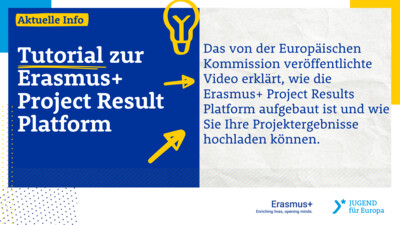 Tutorial zur Erasmus+ Project Results Platform